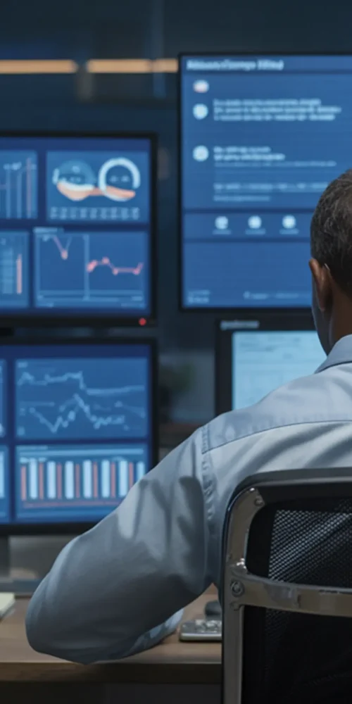 Campaign Operations Excellence service with a marketing operations manager monitoring campaign dashboards